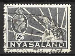 NYASALAND.....KING GEORGE VI..(1936-52..)...2 1938.."........2d.....SG133.....CDS.......VFU.... - Nyassaland (1907-1953)