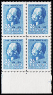 1955. FINLAND. IVAR WILSKMAN 25 M In Never Hinged 4-block.  (Michel 437) - JF540303 - Neufs