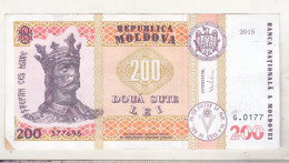 Moldova Moldavia 200 Lei 2015 Dragutanu Circulated - Moldawien (Moldau)