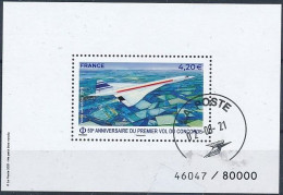 France 2021 - Bloc Feuillet Poste Aérienne 83 Concorde - Oblitéré Cachet Rond - Used