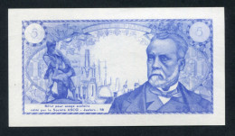 Beau Billet Neuf Scolaire école (5 Francs Pasteur) Specimen à Usage Pédagogique - Années 60 - School Bank Note - Fiktive & Specimen