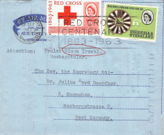 RHODESIA & NYASSALAND - AEROGRAMME 1963 - MÜNCHEN/DE / 710 - Rhodesien & Nyasaland (1954-1963)