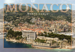 CPM - J - MONACO MONTE CARLO - VUE GENERALE AERIENNE - AU PREMIER PLAN LE MUSEE OCEANOGRAPHIQUE - Ozeanographisches Museum