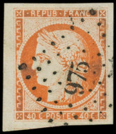 EMISSION DE 1849 - 5    40c. Orange, Obl. PC 975, Marges énormes, Superbe. C - 1849-1850 Ceres