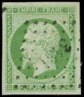 EMPIRE NON DENTELE - 12    5c. Vert, Belles Marges, Obl. PC, TTB - 1853-1860 Napoléon III