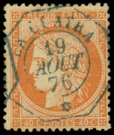 SIEGE DE PARIS - 38   40c. Orange, Obl. Càd Octog. Bleu LA GUAYRA 19/8/76, TB. Br - 1870 Asedio De Paris