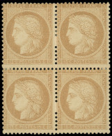 * CERES DENTELE - 59   15c. Bistre, BLOC De 4, TB. J - 1871-1875 Ceres