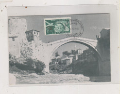 YUGOSLAVIA,1951 ZAGREB ZEFIZ Nice Maximum Card MOSTAR BRIDGE - Brieven En Documenten