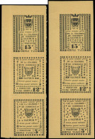 ** Spécialités Diverses - TIMBRES DE GREVE, SAUMUR 5f., 12f. Et 15f. Noir S. Jaune, Percés En Ligne Et Non Dentelés, TB, - Sonstige & Ohne Zuordnung