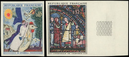 ** NON DENTELES - 1398/99 Chagall Et Chartres, N°1399 Bdf, TB - Non Classés