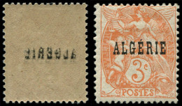 ** ALGERIE 4 : 3c. Orange, Type Blanc, Surcharge ALGERIE Au Verso, TB - Sonstige & Ohne Zuordnung