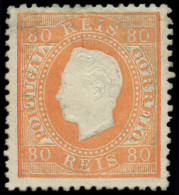 (*) PORTUGAL 43 : 80r. Orange, Quasi Sans Gomme, B/TB - Unused Stamps