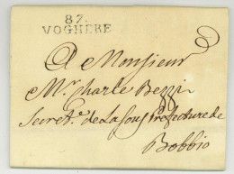 87 VOGHERE Voghera 1806 Pour Bobbio - 1792-1815: Veroverde Departementen