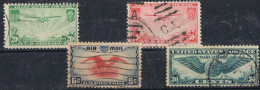 Lote 4 Sellos Estados Unidos, Air Mail, Yvert Num 22-23-24-25 º - 1a. 1918-1940 Oblitérés