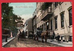 CANADA   QUEBEC DES JARDINS ST    HORSE DRAWN TAXI HANSOM CABS  - Québec - La Cité