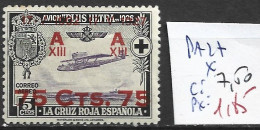 ESPAGNE PA 27 * Côte 7.50 € - Unused Stamps