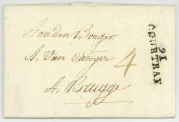 91 COURTRAY Pour Bruges Brugge 1800 - 1792-1815: Conquered Departments