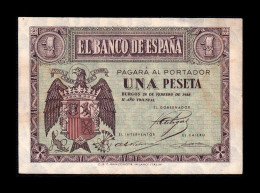 España Spain 1 Peseta Burgos Febrero 1938 Pick 107 Serie B Sc- AUnc - 1-2 Pesetas