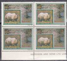 NEPAL 1991, Royal  CHITWAN NATIONAL  PARK, Fauna, Block Of 4 With Margin"Harrison & Sons Ltd,Lon,-"don  ,  MNH, (**) - Unused Stamps