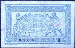 FRANCE * TRESORERIE AUX ARMEES * 1919 * Série U * Fay. VF.02.04 * État/Grade TB/F - 1917-1919 Army Treasury