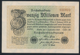 P108c Ro107e DEU-121h. 20 Million Mark 1923 NEUF UNC - 20 Miljoen Mark