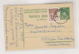 YUGOSLAVIA 1948 ZAGREB Postal Stationery To Germany - Brieven En Documenten