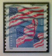 United States, Scott #5657-FORGERY, Used(o), 2022, Three Flags Definitive, (58¢) - Gebraucht