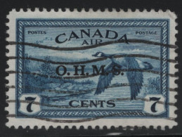 Canada 1946 Used Sc CO1 7c Canada Goose O.H.M.S. Overprint - Sobrecargados
