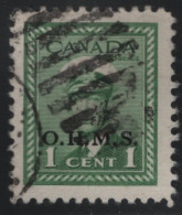 Canada 1949-1950 Used Sc O1 1c KGVI War O.H.M.S. Overprint - Sovraccarichi