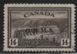 Canada 1949-1950 Used Sc O7 14c Hydro Plant O.H.M.S. Overprint - Overprinted