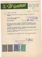 1959. YUGOSLAVIA,SLOVENIA,AJDOVŠČINA MLINOTEST CO. LETTERHEAD,4 REVENUE STAMPS,LETTER TO STATE FINANCE MINISTRY - Covers & Documents