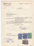 1958. YUGOSLAVIA,SLOVENIA,SKOFJA LOKA,SESIR,HAT MAKING CO. LETTERHEAD,4 REVENUE STAMPS,LETTER TO STATE FINANCE MINISTRY - Brieven En Documenten