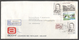 Iceland. Stamps Sc. 522, 543, 559, 572 On Registered Letter, Sent From Reykjavik On 15.05.1983 To Reykjavik. - Cartas & Documentos