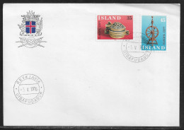 Iceland. FDC Sc. 490-491.   EUROPA Stamps - Handicrafts.  FDC Cancellation On Special Envelope - FDC