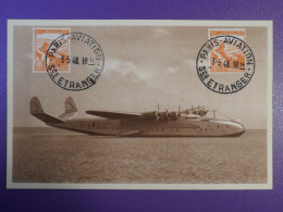 F0   FRANCE  BELLE CARTE 1948 PARIS AVIATION  +AEROPHILATELIE +AFF. INTERESSANT+++ - 1927-1959 Storia Postale