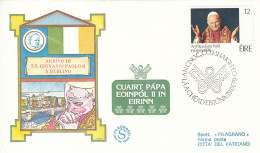 IRELAND Cover 2-22,popes Travel 1979 - Lettres & Documents