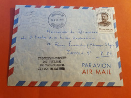 Madagascar - Cachet Du 3ème Circuit De Vitesse De Tananarive Ivato Sur Enveloppe En 1954 Pour Paris - J 101 - Brieven En Documenten