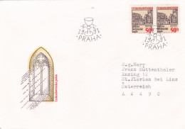 COVERS  FDC PRAHA  CIRCULATED 1991 Chécoslovaquie - Brieven En Documenten