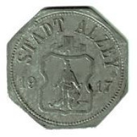 ALLEMAGNE / NOTGELD / STADT ALZEY  / 50 PFENNIG / 1917 / KRIEG MÜNZE / ZINC / 20.6 Mm / 3.48 G / ETAT TTB + - Noodgeld