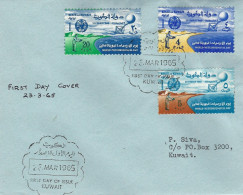 Kuwait 1965 World Meteorological Day WMO Weather Balloon FDC Cover - Climate & Meteorology