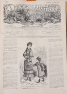 La Mode Illustrée - Journal De La Famille, Hebdomadaire N° 15, 11 Avril 1880 - Costumes, Chapeaux, Tapisserie - Mode