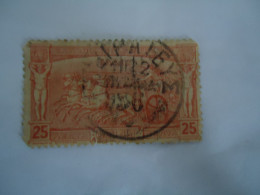 GREECE USED STAMPS OLYMPIC GAMES 1896   25Λ  POSTMARK  ΠΕΙΡΑΙΕΥΣ 1896 - Oblitérés