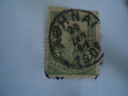 GREECE USED STAMPS HERMES FLYING 1901 WITH POSTMARK ΑΘΗΝΑΙ 1902 - Used Stamps