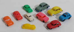 57581 Cs9 Lotto 10 Modellini Plastica 1/77 ? - Volkswagen / FIAT 500 / Innocenti - Other & Unclassified