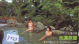 Télécarte Japon * FEMME EROTIQUE (7323) BATH * PHONECARD JAPAN * TELEFONKARTE *  BATHCLOTHES LINGERIE - Mode