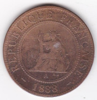 Indochine 1 Centième 1888 A , En Bronze, Lec# 40 - Indochina Francesa