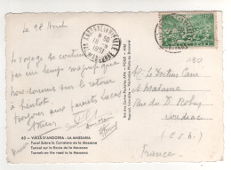 Timbre , Stamp Yvert N° 130 Sur Cp , Carte , Postcard Du 18/08/51 - Brieven En Documenten