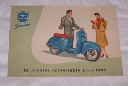 DEPLIANT PUB PUBLICITAIRE SCOOTER ADLER JUNIOR - Motorräder