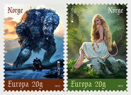 NORUEGA /NORWAY /NORWEGEN /NORVÉGE /NORGE -EUROPE 2022-"STORIES And MYTHS".- SET Of 2 ADHESIVES STAMPS MINT - 2022