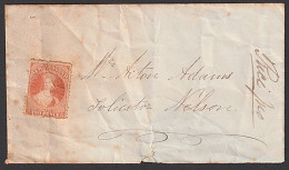 Classic NZ Chalon 2d Orange On Tatty Envelope. - Lettres & Documents